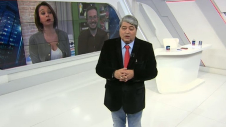 Datena fala em 'opção sexual' e é corrigido ao vivo por Cátia: 'Não é escolha'