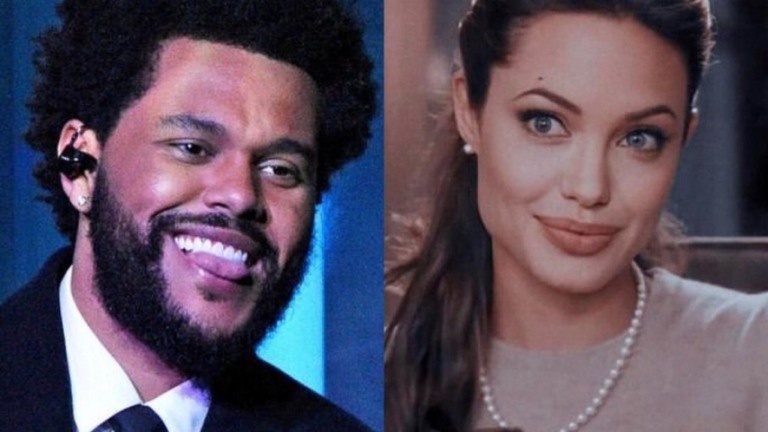 Novo casal? Angelina Jolie e The Weeknd são flagrados juntos em jantar