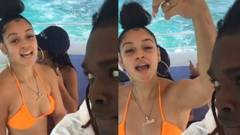 Filha de Carla Perez e Xanddy curte passeio de iate com a família