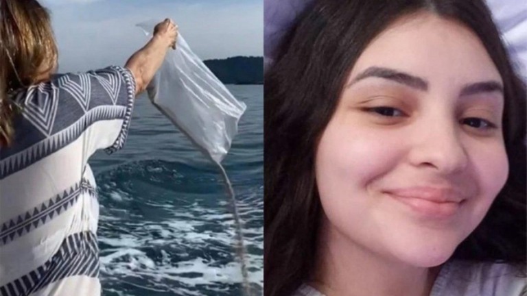 Cinzas da atriz Mabel Calzolari são jogadas no mar