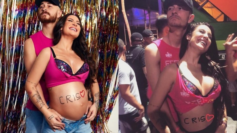Bianca Andrade e Fred recriam foto antiga: "Com o baby na barriguinha"