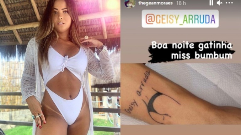 Fã tatua nome e bumbum de Geisy Arruda no braço