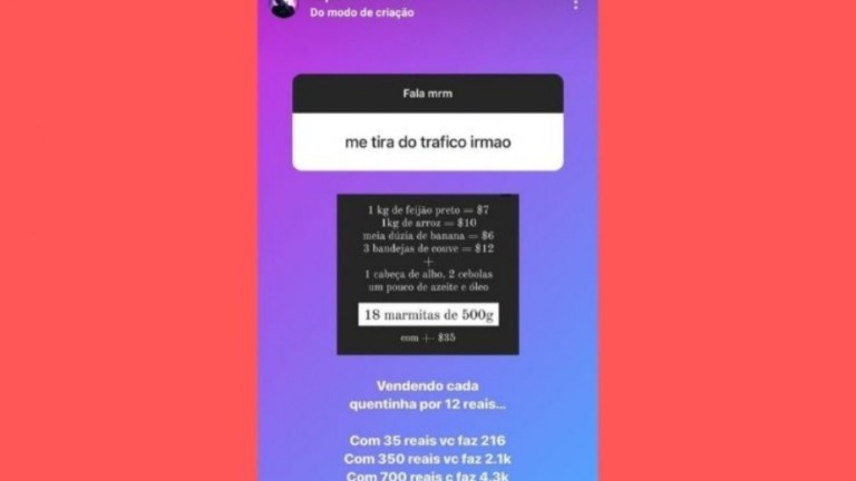 Rapper Filipe Ret diz para seguidor sair do tráfico vendendo quentinhas veganas