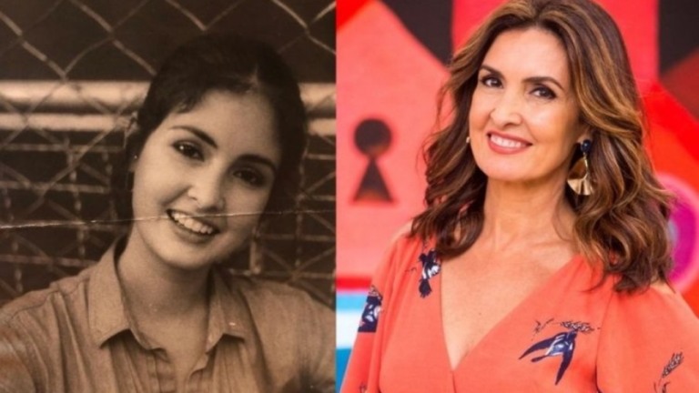 Fátima Bernardes publica foto no começo da carreira