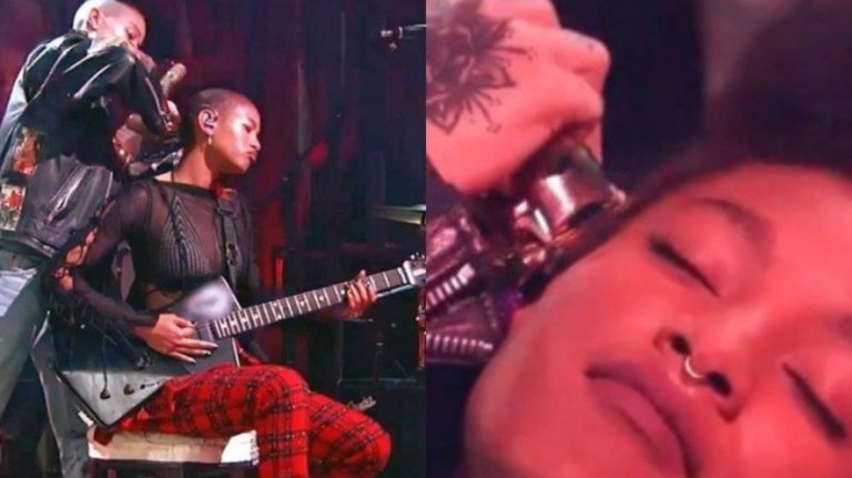 Filha de Will Smith raspa o cabelo durante show e choca fãs; assista