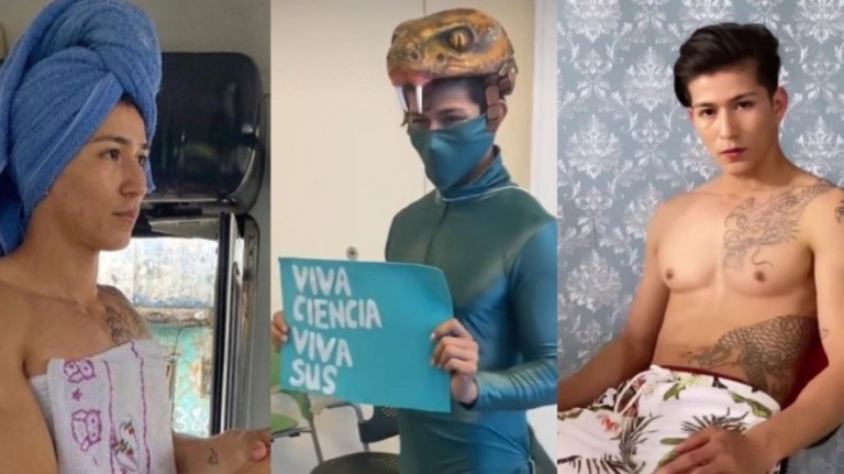 Saiba quem é Klinger Rodrigues que viralizou ao tomar vacina vestido de cobra