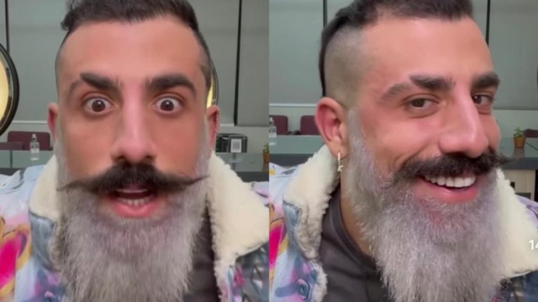 Kaysar Dadour muda visual para final do 'No Limite': 'Papagaio louco'