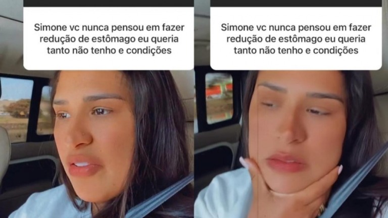 Simone descarta cirurgia para reduzir estômago: "Tenho muito medo"