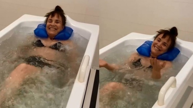 Regina Duarte curte neve em spa enquanto Cinemateca pega fogo