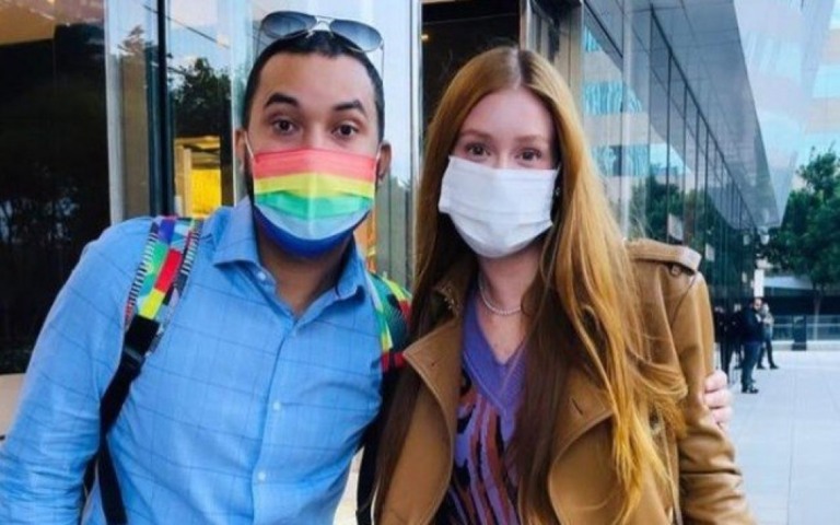 Marina Ruy Barbosa encontra Gil do Vigor: "Feliz de te conhecer"