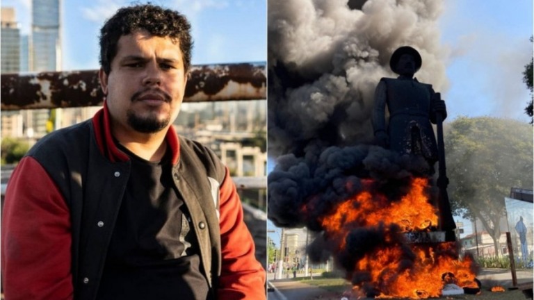 Borba Gato: Justiça de SP revoga prisão dos três acusados de incendiar estátua