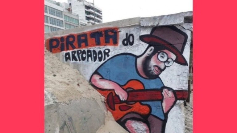 Carla Daniel publica grafite em homenagem a namorado, morto há uma semana