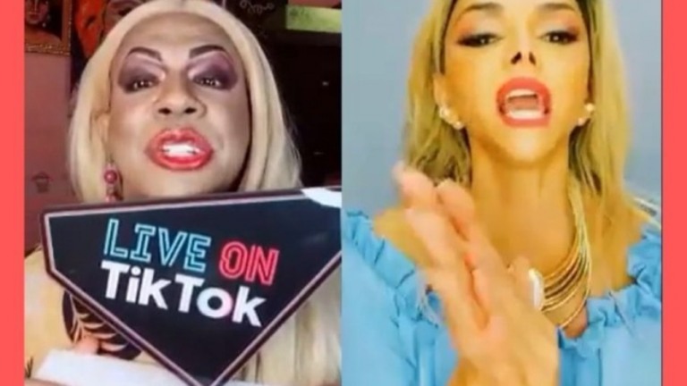 Léo Aquilla e Marion Novick fazem barraco em live no Tik Tok
