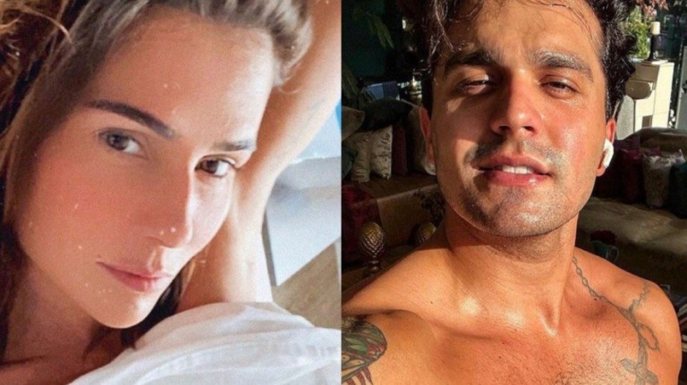 Deborah Secco faz topless e Luan Santana 'baba'; veja