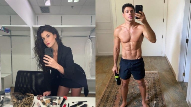 Alinne Moraes faz piada com foto do ex, Cauã Reymond: 'Qual o app?'