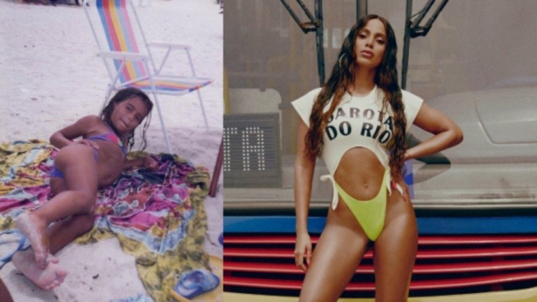 Anitta compartilha recordação da infância: "A small girl from Rio"
