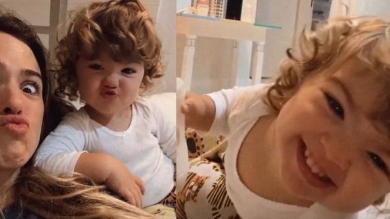 Clara Maria dá bom dia em vídeo de Tatá Werneck e derrete seguidores