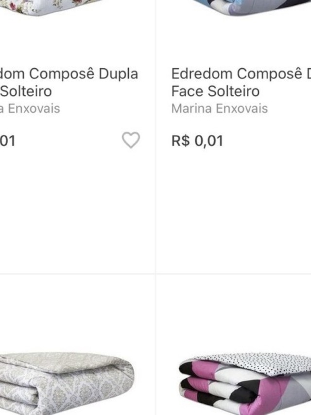Erro no site da Magalu oferta roupa de cama por 1 centavo; veja