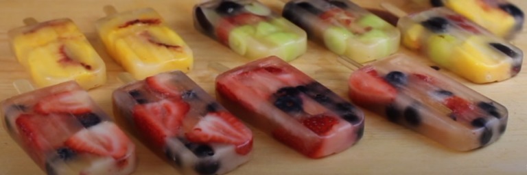 Picolé salada de frutas