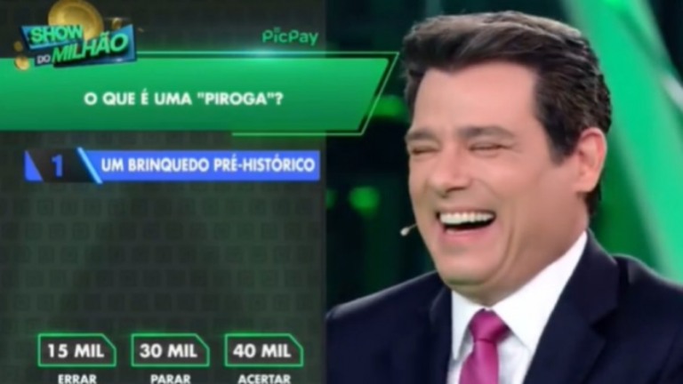 'Show do Milhão': Celso Portiolli se atrapalha e pergunta "o que é uma piroca"