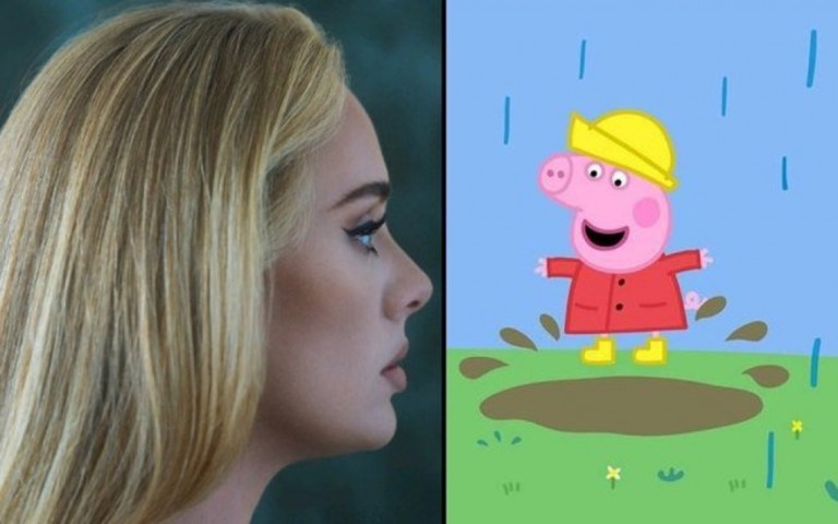 Adele se "desculpa" com personagem Peppa Pig durante entrevista a rádio
