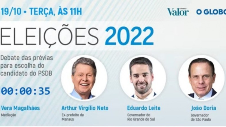 PSDB faz debate das prévias para escolha do candidato à presidência em 2022