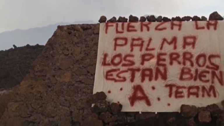 La Palma: Cães cercados por lava de vulcão são misteriosamente resgatados