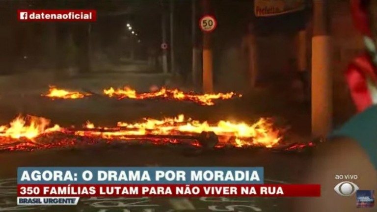 SP: Manifestação por moradia interdita Avenida do Estado