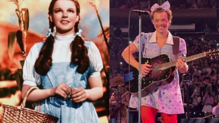 Harry Styles faz show fantasiado de Dorothy, de "O Mágico de Oz"