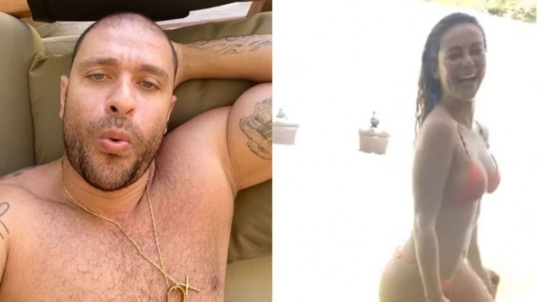 Diogo Nogueira e Paolla Oliveira curtem dia de sol: "Moça linda"