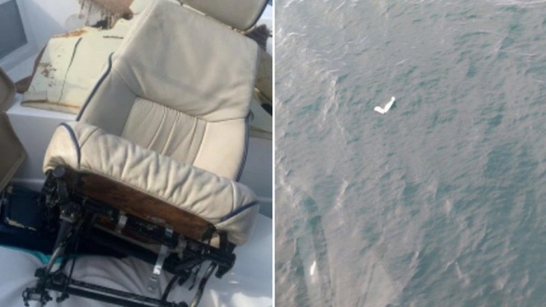 Rio: Poltrona retirada do mar pode ser do avião bimotor que desapareceu