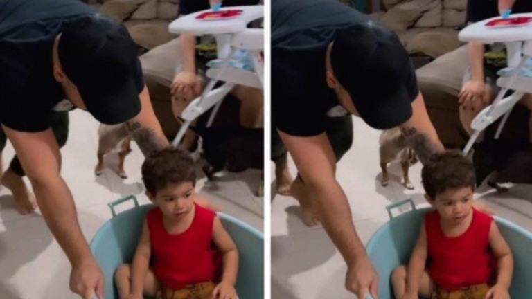 Murilo Huff curte folga com Leo, filho do cantor com Marília Mendonça