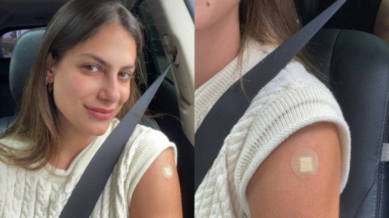 Mari Gonzalez toma terceira dose da vacina contra a covid-19: 'Feliz'