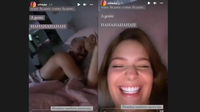 Viih Tube e Lipe Ribeiro aparecem juntos na cama após "Festa da GKay"