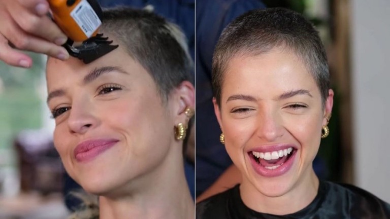 Agatha Moreira raspa o cabelo: "Me despeço do que um dia já fui"