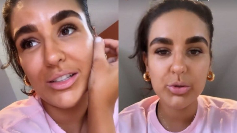 Kéfera erra no bronzeamento artificial e é zoada por Caio Castro