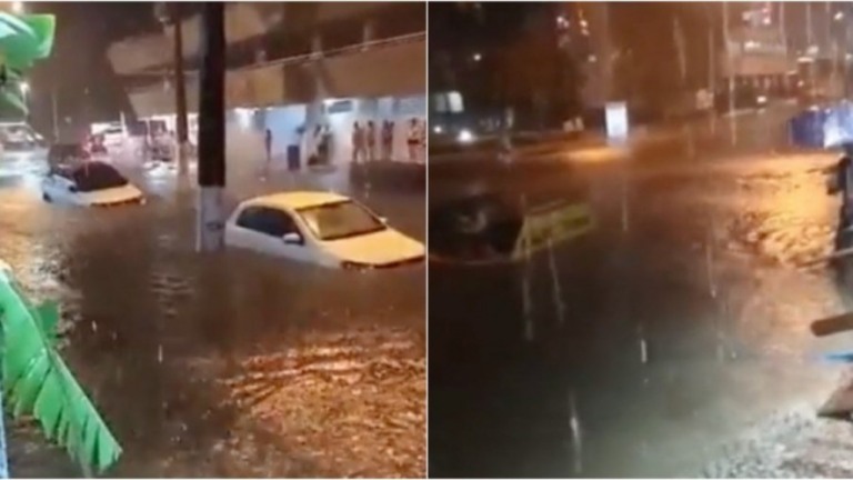 Chuva no PR causa desabamentos e deixa carros submersos; veja vídeo