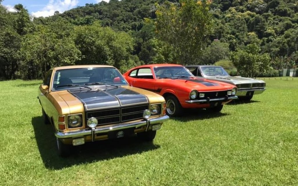 Ford Maverick GT, Chevrolet Opala SS e Dodge Charger R/T se encontram