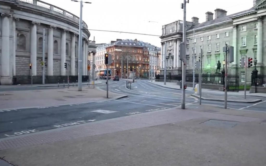 Ruas de Dublin ficam vazias durante o domingo de páscoa; Veja vídeo