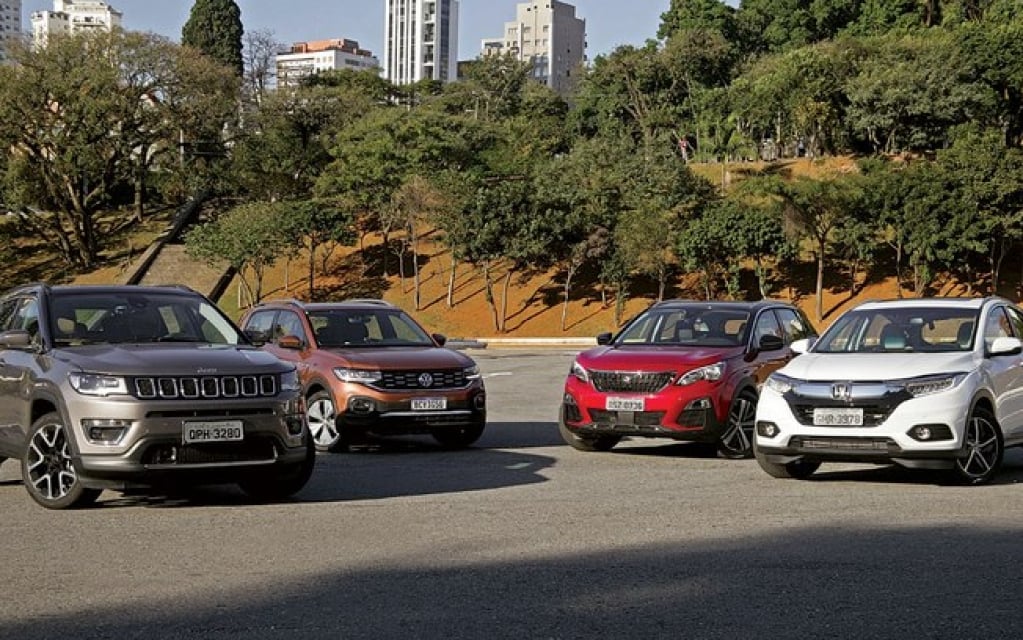 Comparativo: Jeep Compass vs. Peugeot 3008, Honda HR-V e VW T-Cross