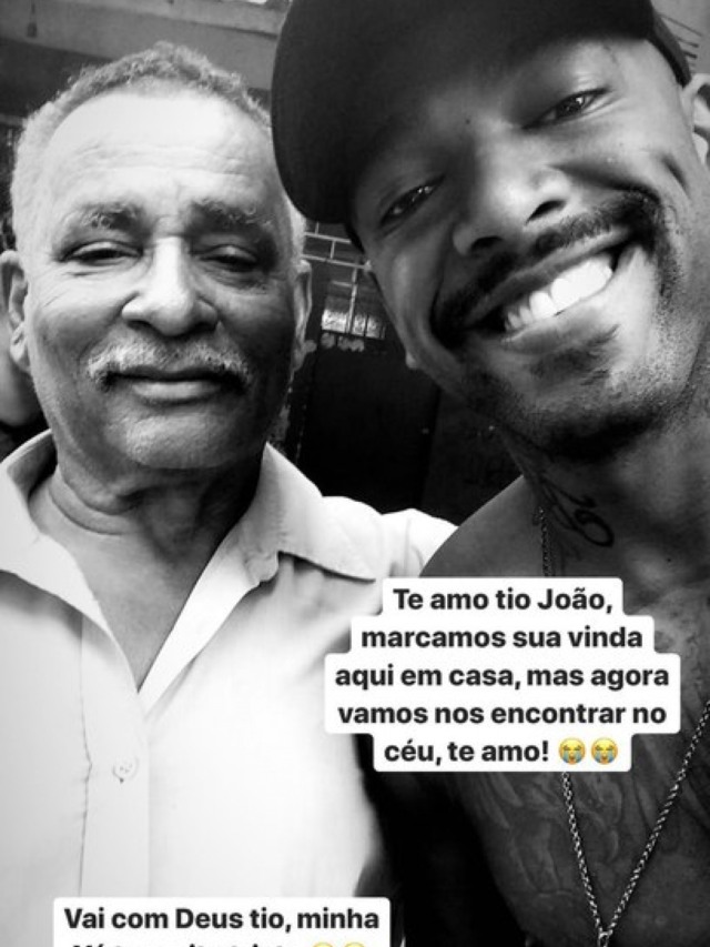 Nego do Borel sofre com perda de tio vítima da Covid-19: "Nem enterro vai ter"