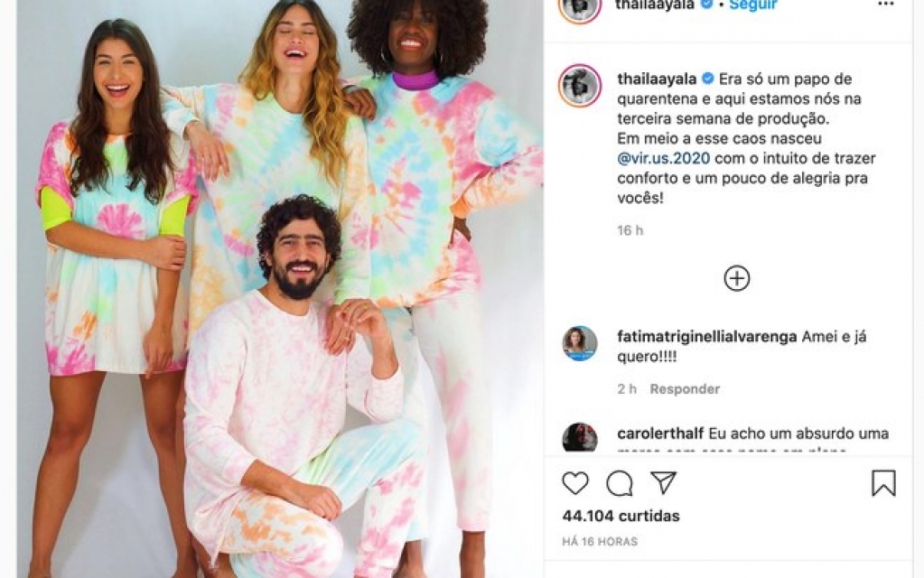 Thaila Ayala recebe críticas após lançar marca inspirada no coronavíus