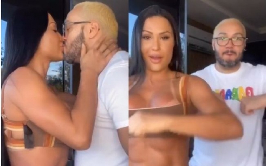 Belo e Gracyanne Barbosa se beijam e fazem dancinha em vídeo: "Vergonha"