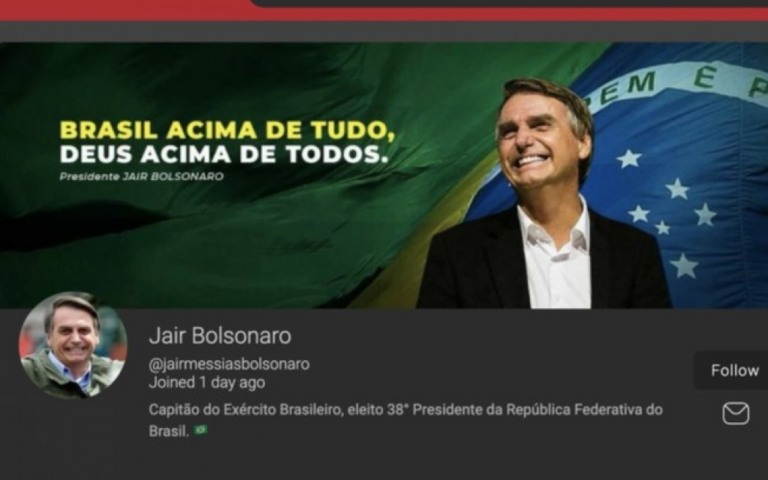 Bolsonaros criam perfis em rede social de direita mais aberta para fake news