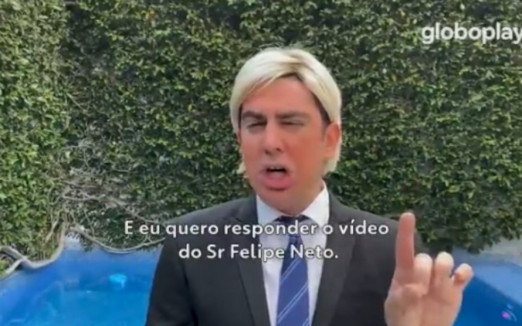 Marcelo Adnet bomba com imitação de Trump em resposta a Felipe Neto