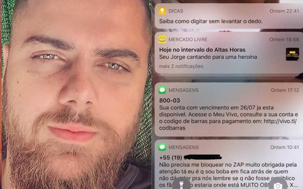 Sertanejo Zé Neto se descuida e mostra mensagem privada de fã reclamando dele