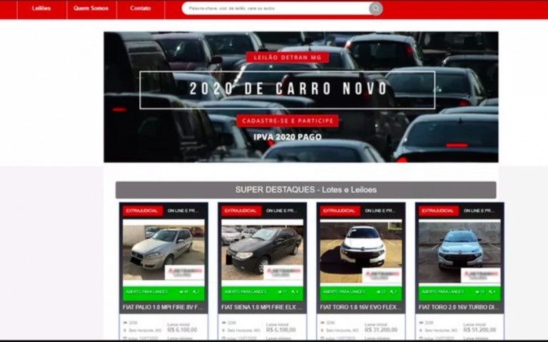 Fuja do golpe do leilão de carros, que atingiu 52 mil brasileiros neste mês
