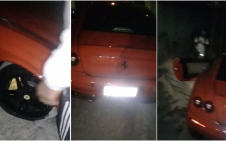 Motorista bêbado bate Ferrari no poste e é preso
