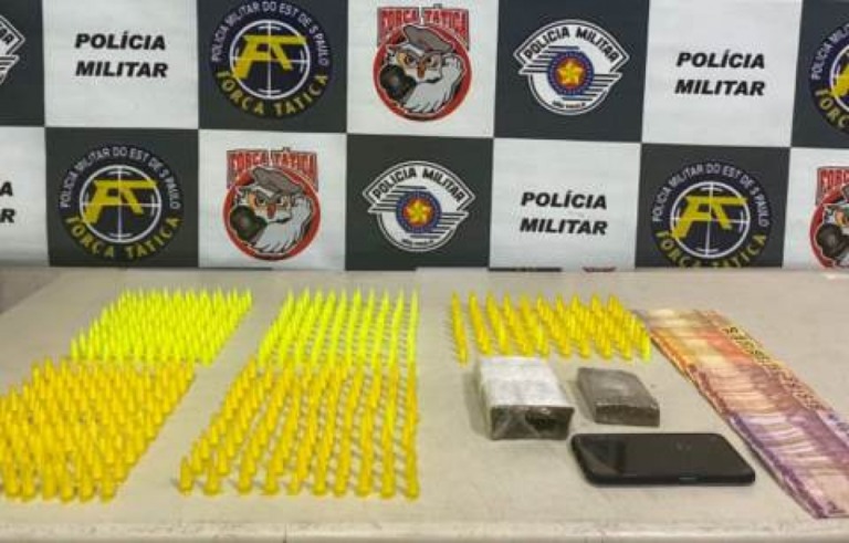 Desempregado, 20 anos, é preso com um quilo de drogas na zona sul