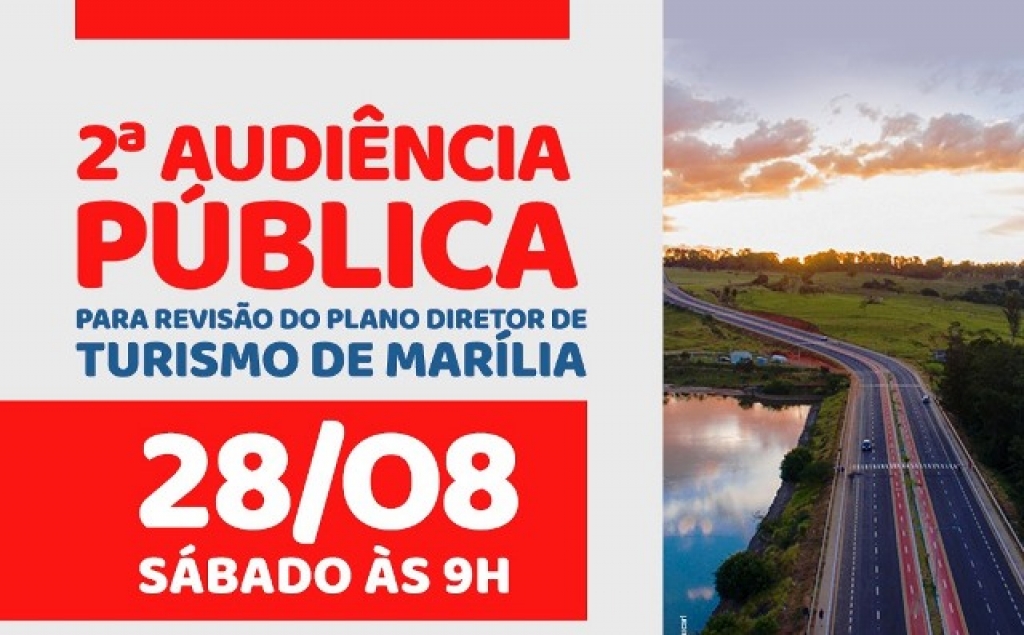 Audiência pública no sábado discute Plano Diretor e bases para Turismo em Marília